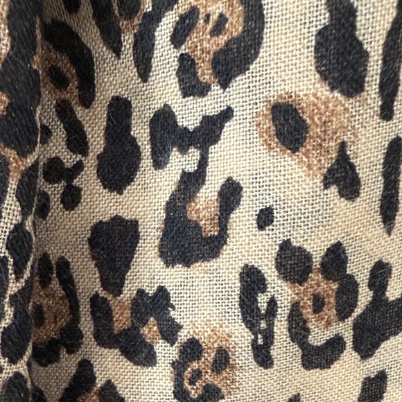 J. Crew Animal Print Scarf - Tan and Black - Picture 3 of 4